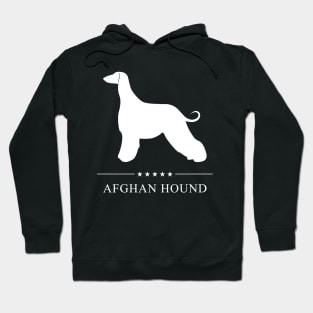 Afghan Hound Dog White Silhouette Hoodie